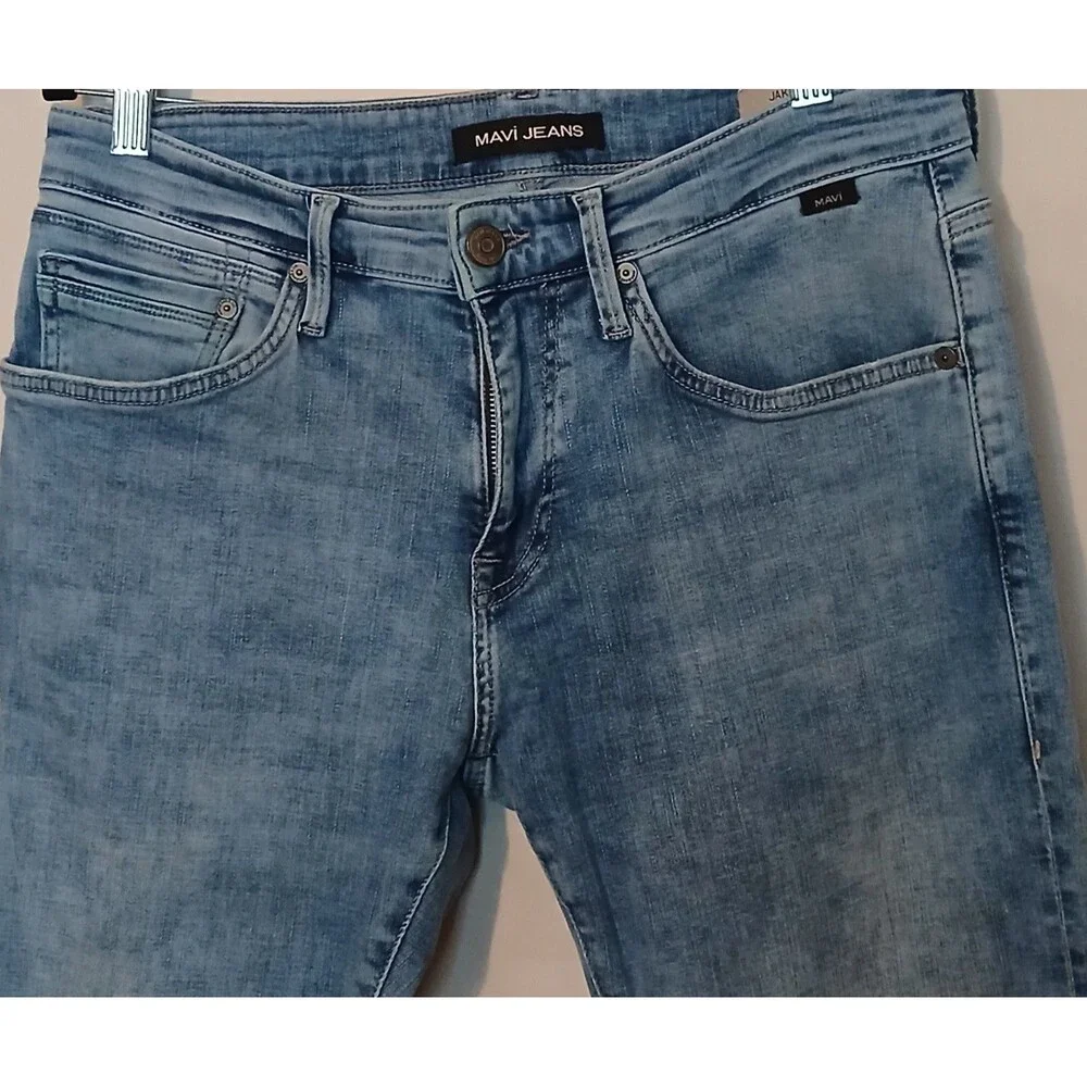 Mavi Jake Slim Fit Jeans Mens 30x30 Light Wash Stretch Denim Blue Pants